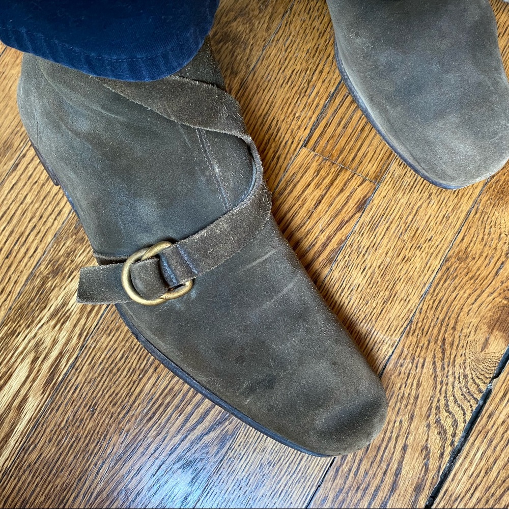 Yves Saint Laurent Brown Suede Boots - Picture 9 of 13